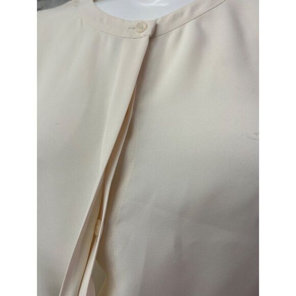 Talbots Women Cream Lace Long Sleeve Button Up Blouse Size M - Picture 5 of 8